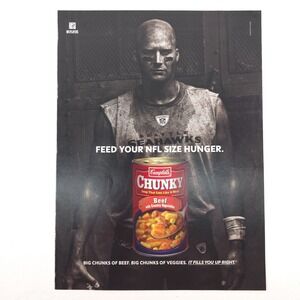 Vintage Matt Hasselbeck Campbell's Chunky Soup Print Ad NFL Seattle Seahawks